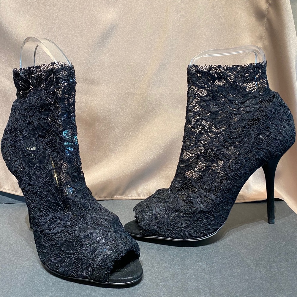 Dolce & Gabbana ankle open toe lace bootie